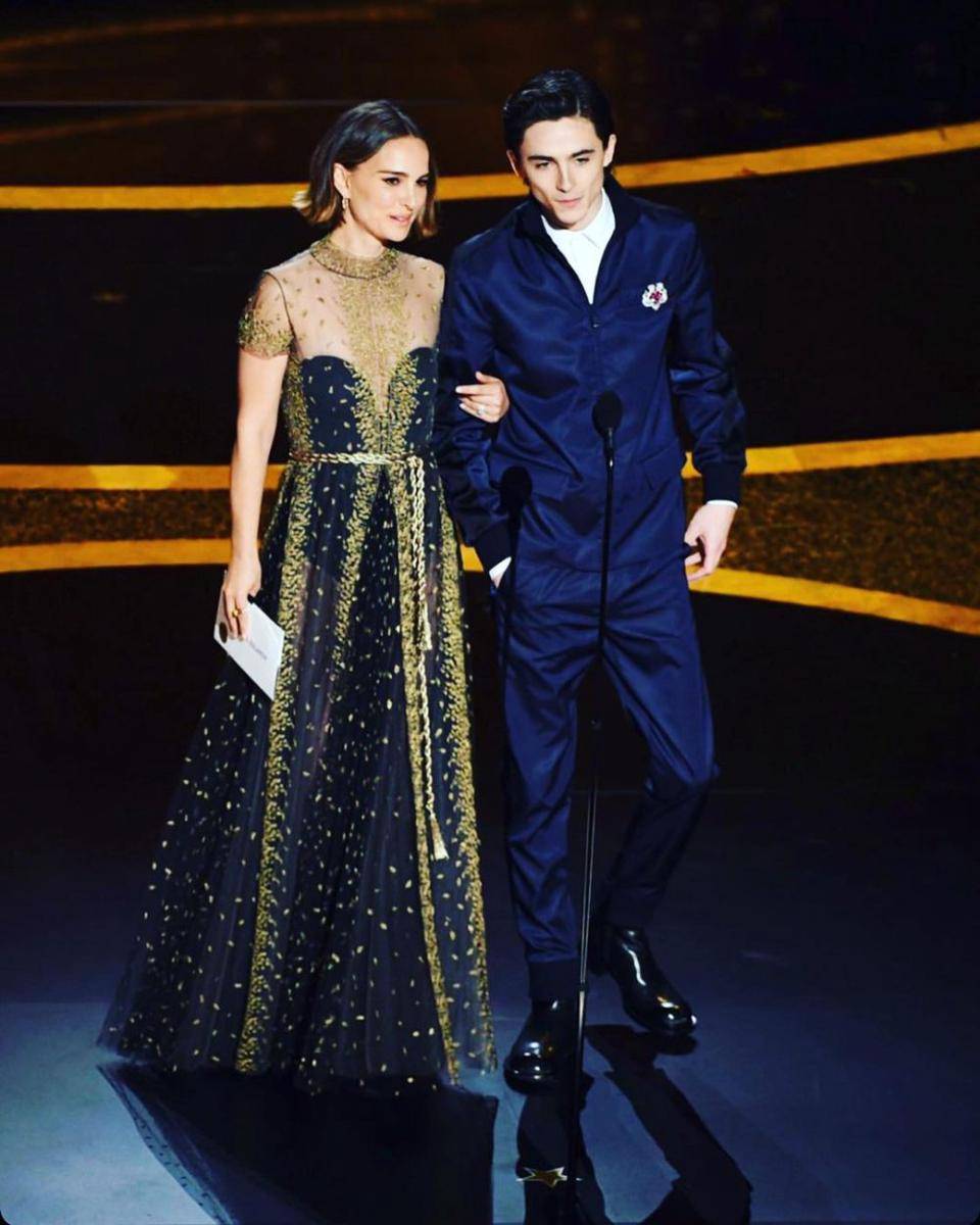 Timothee Chalamet bersama Natalie Portman di acara Oscar 2020 (instagram.com/tchalamet/)