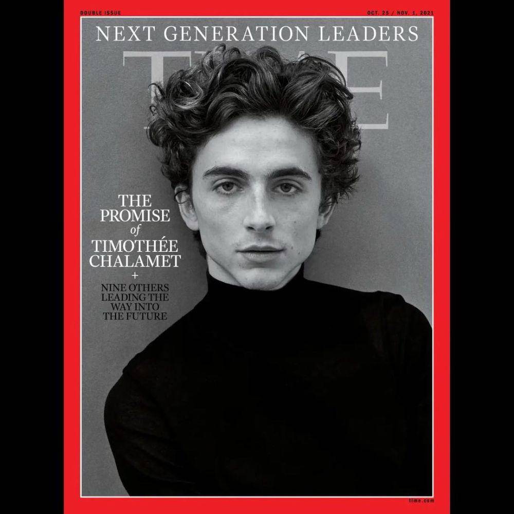 potret Timothee Chalamet pada sampul majalah TIME 2021 (instagram.com/tchalamet/)