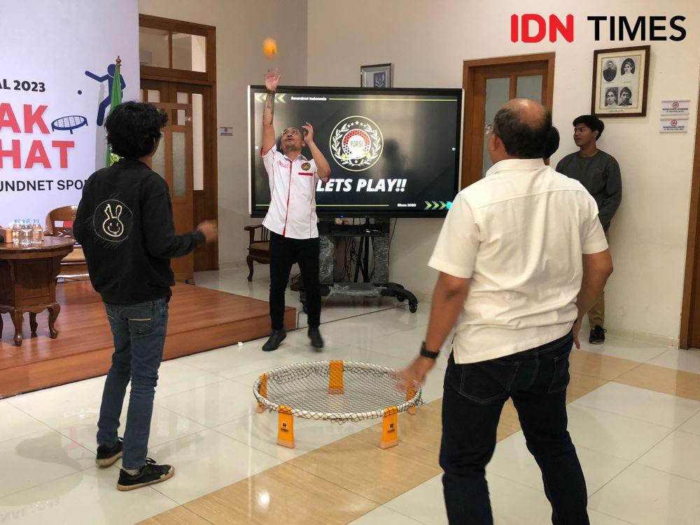 Sambut HAORNAS 2023, IDI Kenalkan Olahraga Roundnet, Mau Coba?