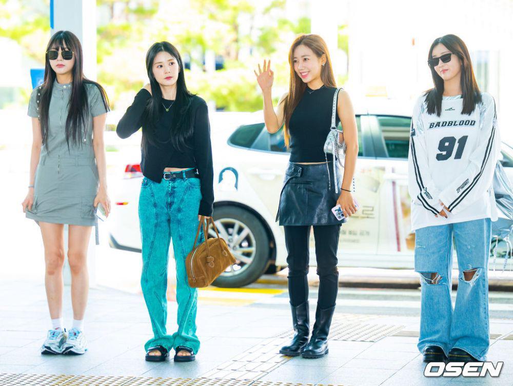 7 Potret Apink Berangkat dan Tiba di Indonesia untuk LMAC Bogor