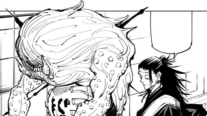 Geto membangkitkan Smallpox Deity. (dok. Shueisha/Jujutsu Kaisen)