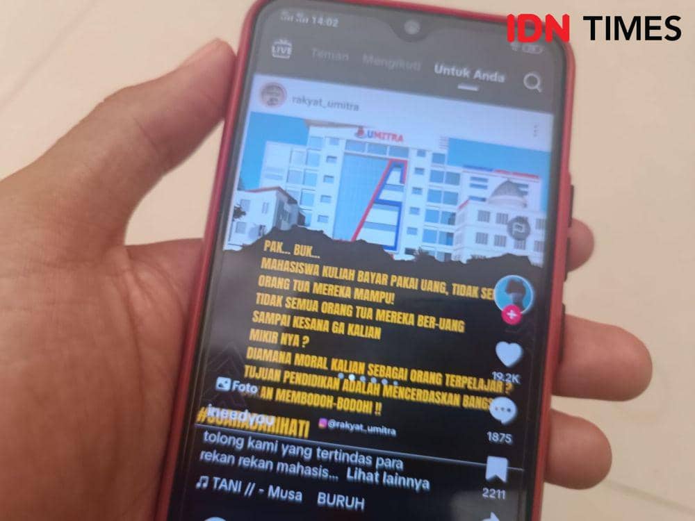 Unggahan viral tentang Universitas Mitra Indonesia (Umitra). (IDN Times/Tama Yudha Wiguna).