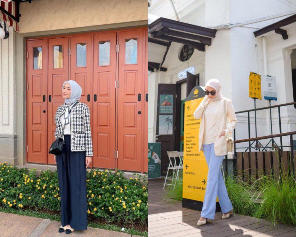 8 Inspirasi Outfit Hijab Smart Casual ala Mega Iskanti