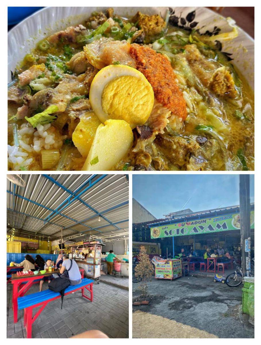 Soto ayam dan potret kedai. (Instagram.com/mmekuliner)