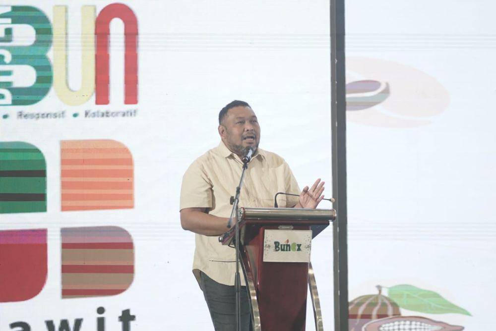 Direktur Jenderal Perkebunan, Andi Nur Alam Syah mengapresiasi atas partisipasi seluruh pelaku usaha perkebunan pada penyelenggaraan kegiatan Perkebunan Indonesia Expo (Bunex) 2023. (Dok. Ditjen Perkebunan Kementan)