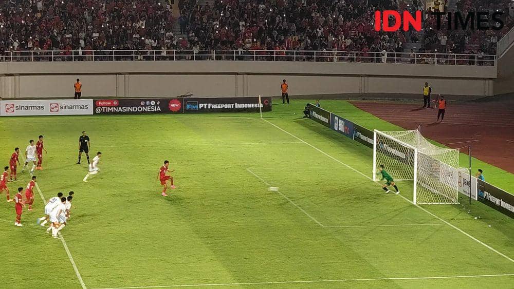 Kualifikasi Piala AFC U-23, Indonesia vs Chinese Taipei di Stadion Manahan. (IDN Times/Larasati Rey)
