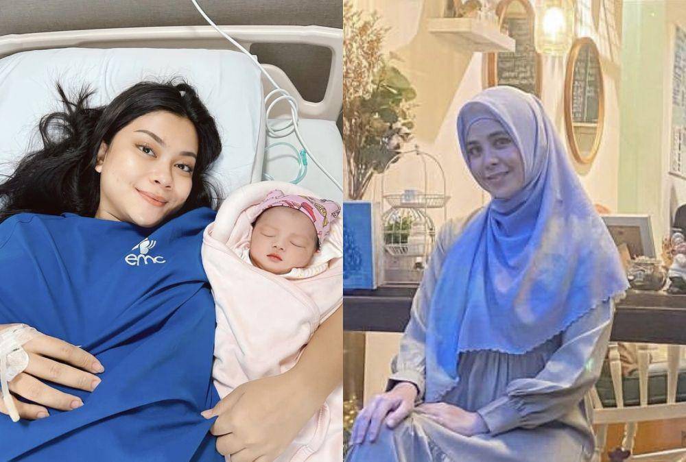 artis melahirkan tanpa didampingi sosok suami (Instagram.com/real.hanummegaa | Instagram.com/ristytagor)