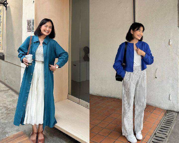 potret OOTD nuansa biru ala selebgram Jesica Ceren (instagram.com/jesicaceren)