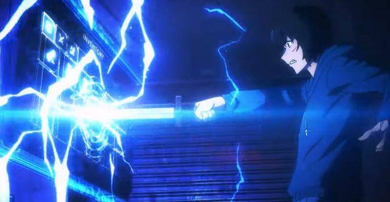 Jinwoo menarik pedang dari inventory miliknya ( Dok. Crunchyroll Collection / Solo Leveling )