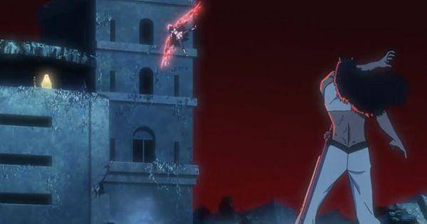 Charlotte melempar Bambietta ( Dok. Pierrot / Bleach: Thousand-Year Blood War )