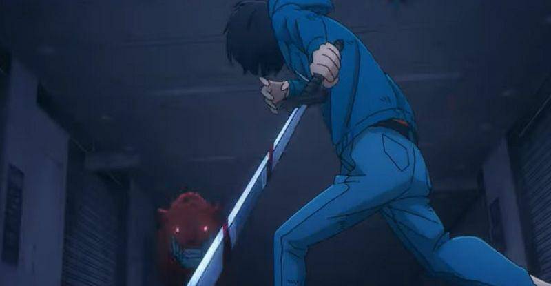 Jinwoo melawan monster serigala ( Dok.  Crunchyroll Collection / Solo Leveling )