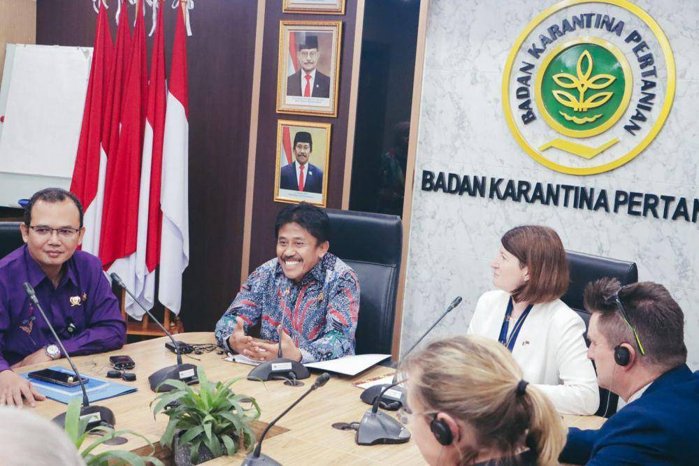 Pertemuan Kementerian Pertanian dengan Department of Agriculture, Fisheries and Forestry (DAFF) Australia untuk harmonisasi persyaratan impor sapi. (dok. Kementan)
