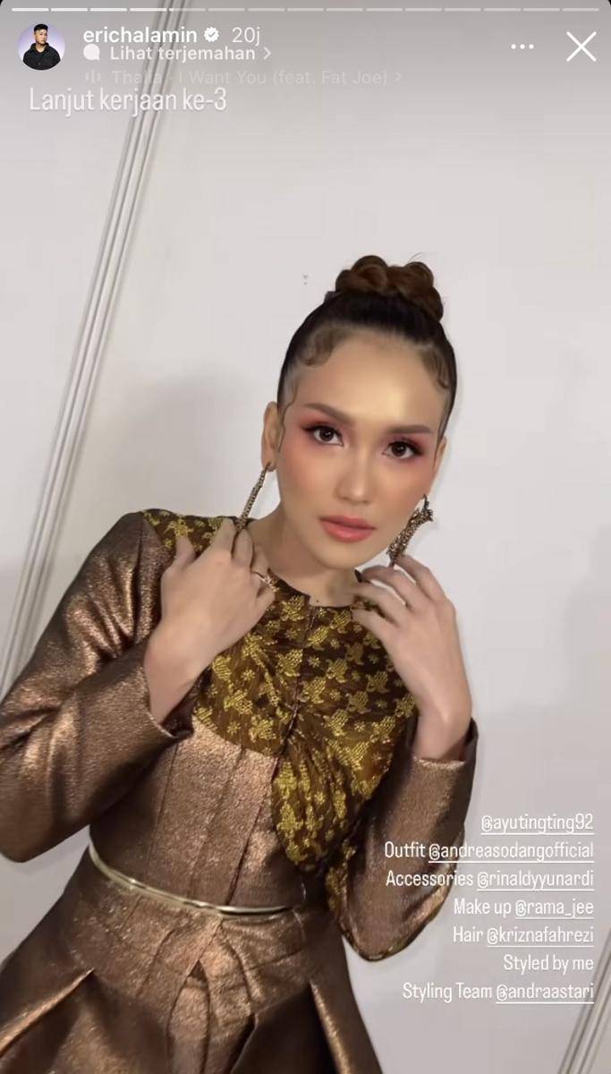 potret Ayu Ting Ting konser di festival musik Kemenparekraf RI (Instagram.com/erichalamin)