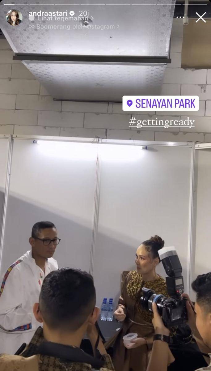 potret Ayu Ting Ting konser di festival musik Kemenparekraf RI (Instagram.com/andraastari)