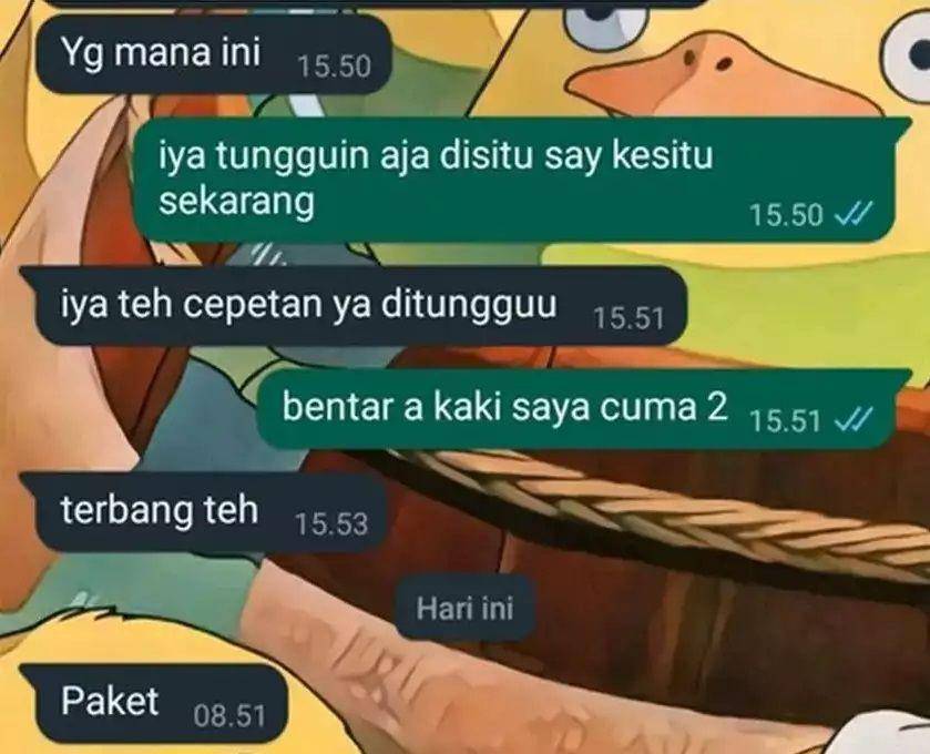 Chat lucu kurir (Twitter.com/acromantulla)