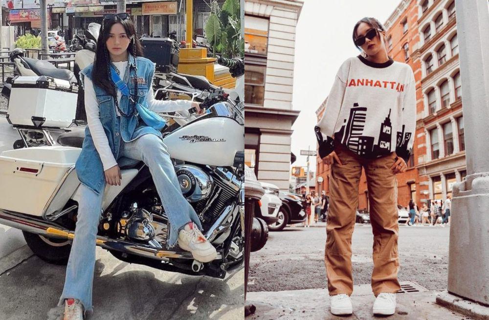 7 Inspirasi Outfit Boyish ala Beby Tsabina, Gayanya Super Comfy!