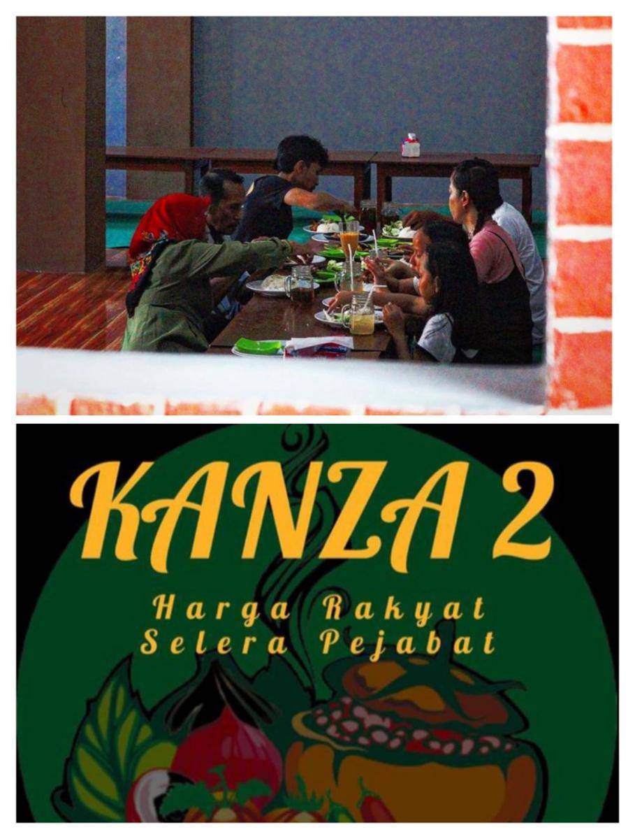 Pengunjung menikmati kuliner. (Instagram.com/lesehan_kanza)