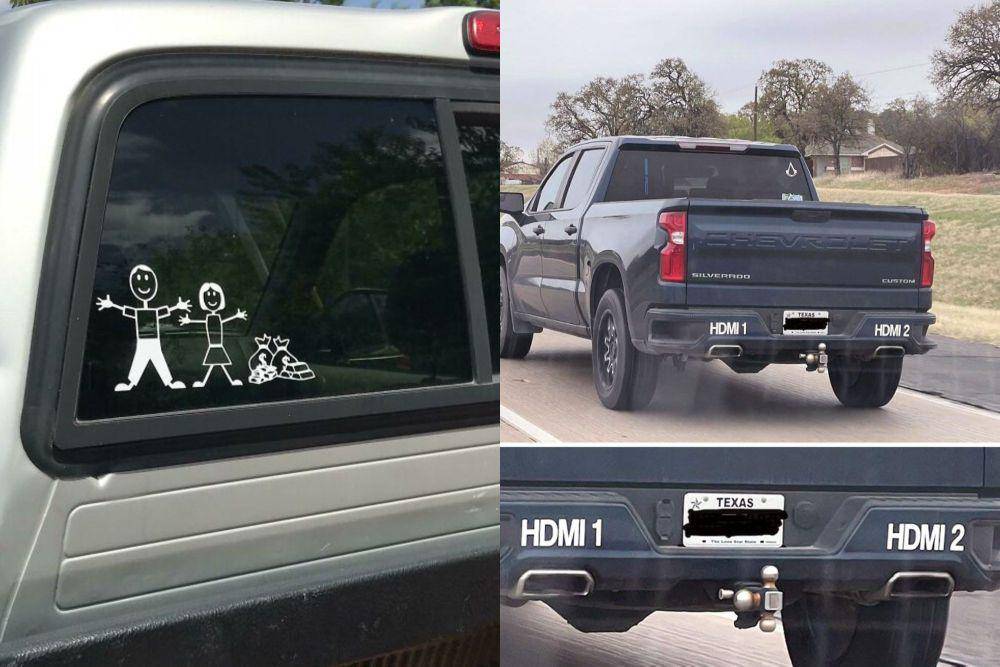 7 Potret Stiker Lucu di Bagian Belakang Mobil, Bikin Salfok Pas Nyetir