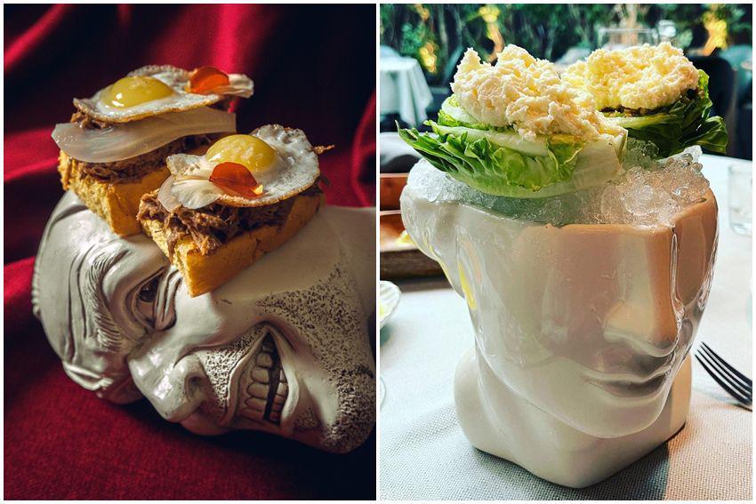 9 Penyajian Makanan di Atas Kepala, Konsepnya di Luar Nalar!