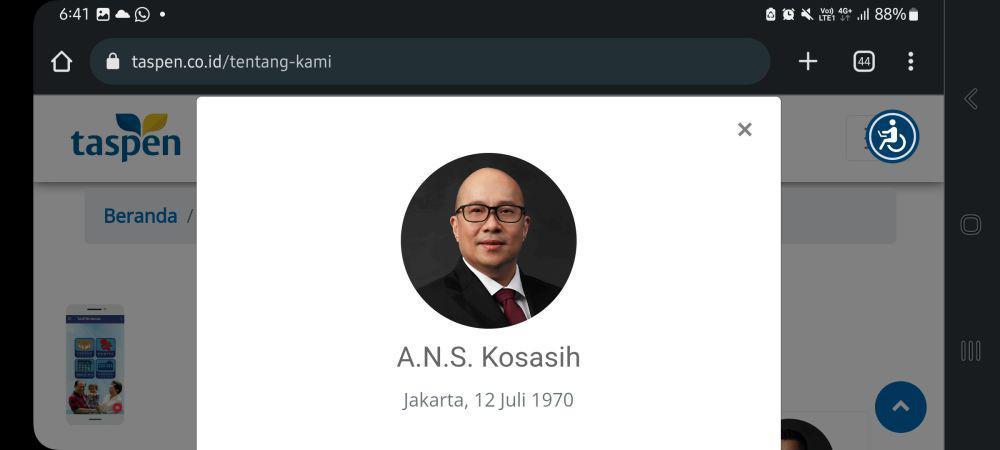 Harta Kekayaan Bos Taspen ANS Kosasih, Tembus Rp47,08 Miliar!