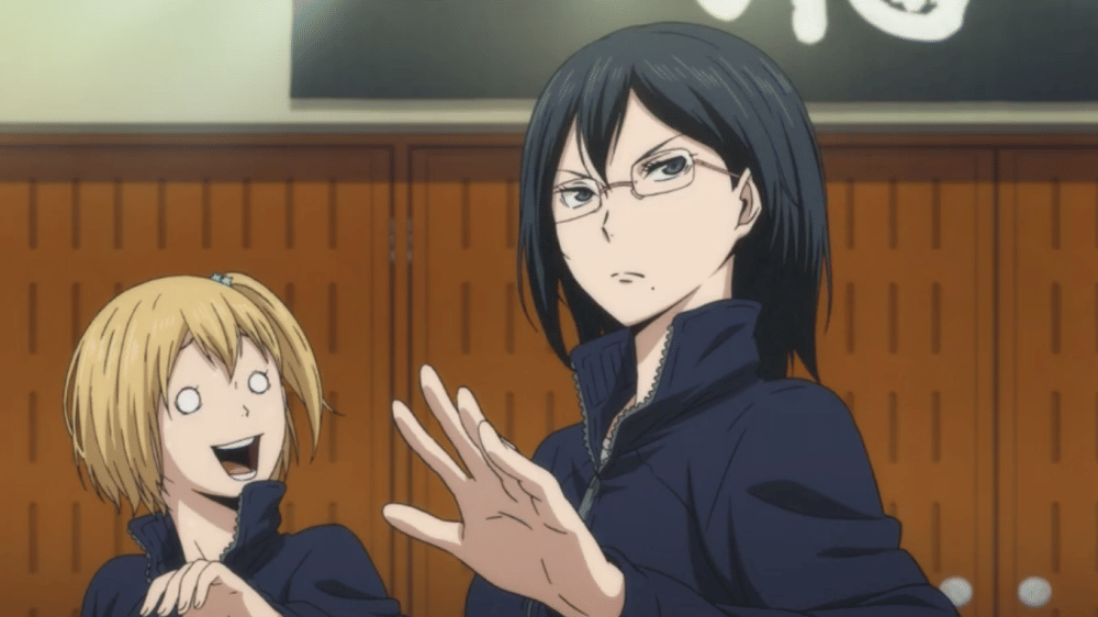 Yachi dan Kiyoko (dok. Production I.G/ Haikyuu!!)