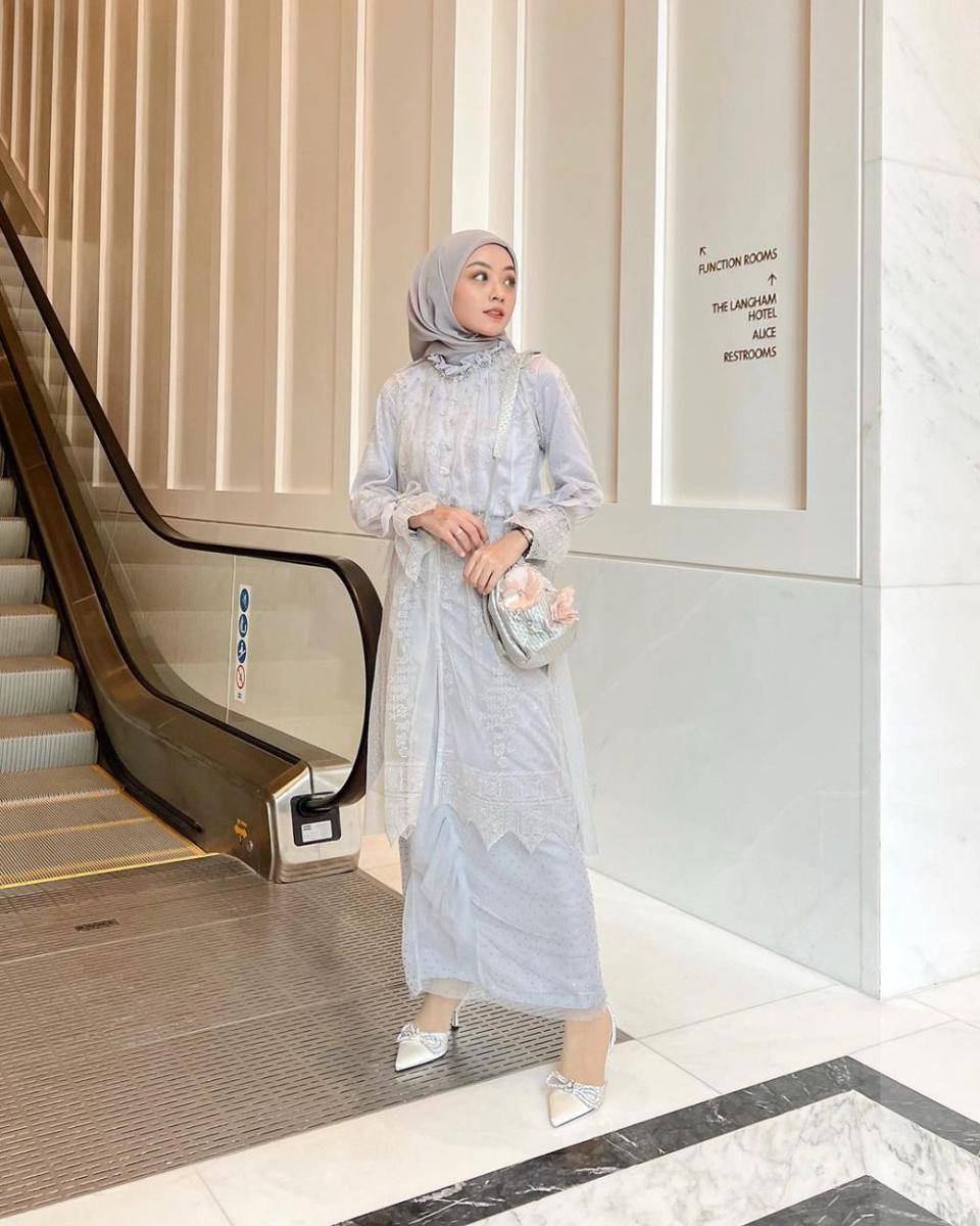 outfit kondangan one set ala Meirani Amalia (instagram.com/meiraniap)