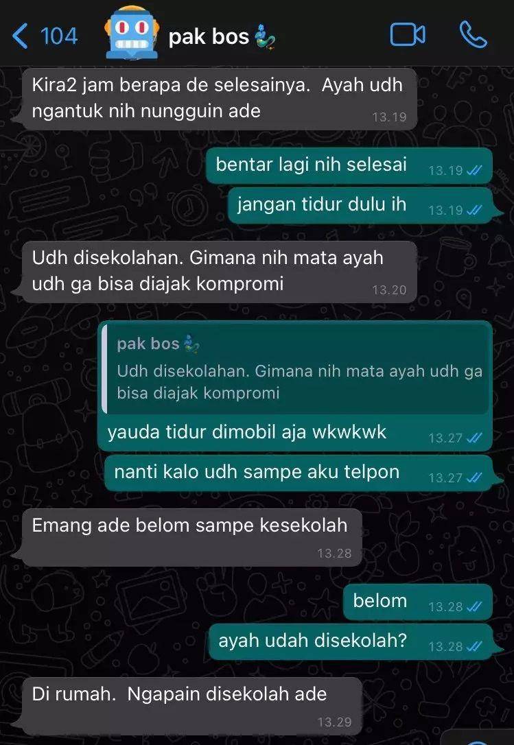 Chat lucu ayah dan anak (Twitter.com/banytournesol)