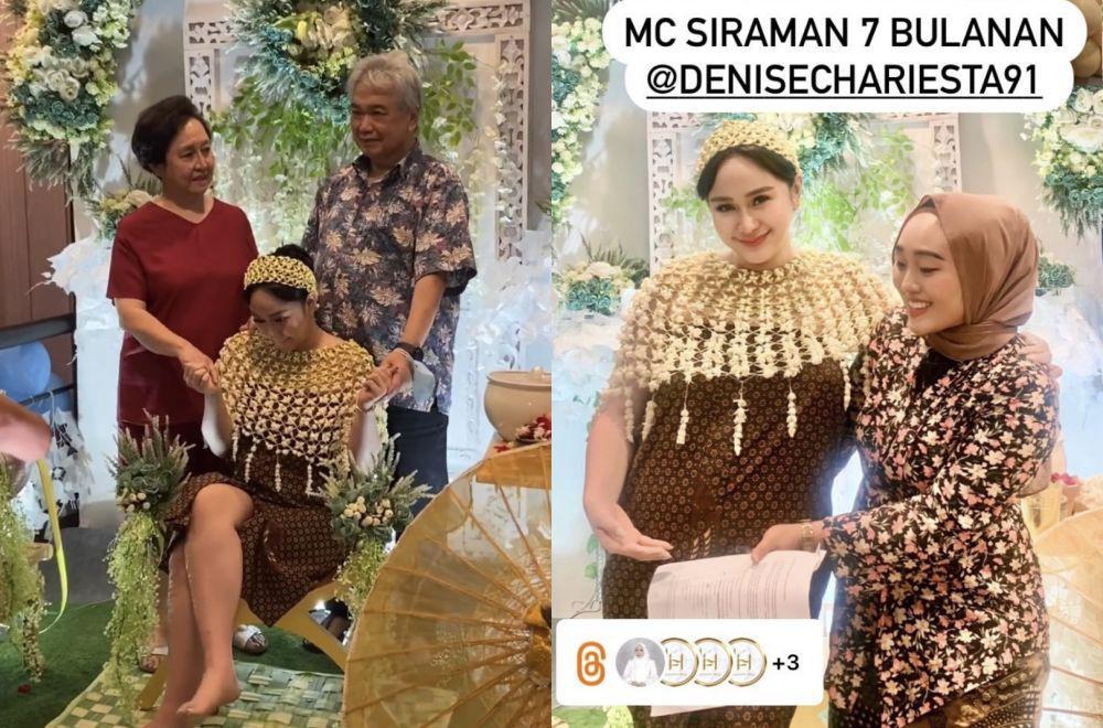 8 Potret Siraman 7 Bulan Kehamilan Denise Chariesta, Didampingi Ortu