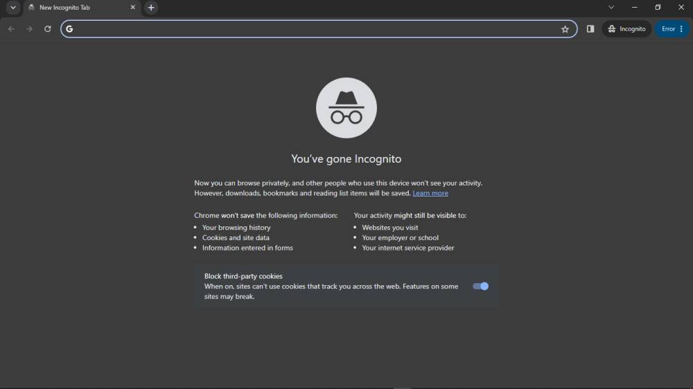 Ilustrasi incognito mode (dok. Google Chrome)