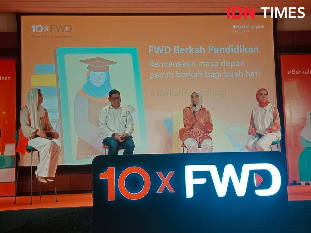 Peluncuran FWD Berkah Pendidikan di Pacific Century Place Jakarta pada Selasa (12/9/2023). (IDN Times/Adyaning Raras)