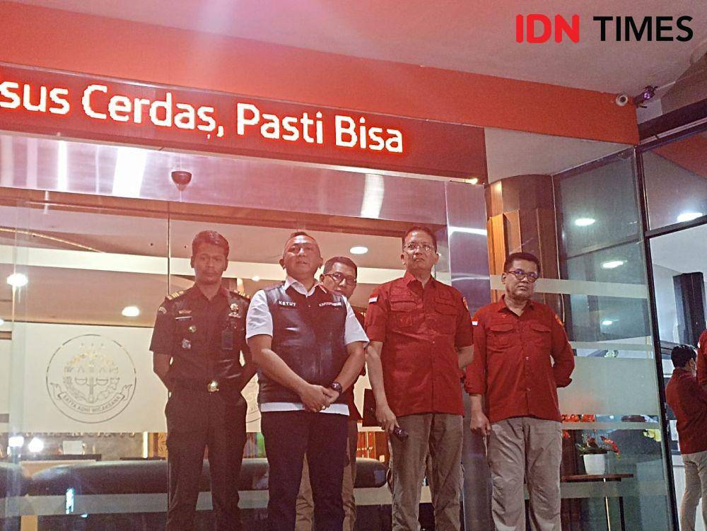 Konpers penetapan tersangka dugaan korupsi MBS di Kejagung, Rabu (13/9/2023) (IDN Times/Lia Hutasoit)