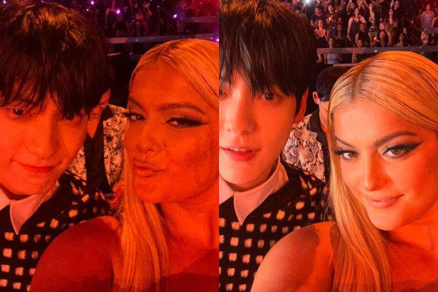 Soobin TXT dan Bebe Rexha di VMA 2023 (instagram.com/beberexha)