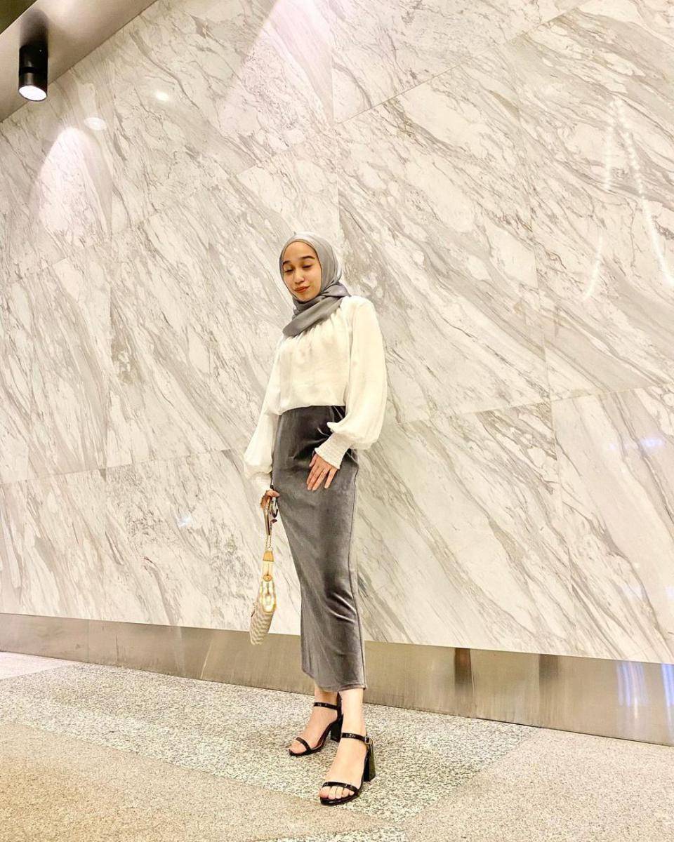 ide outfit kondangan simpel ala Nuha Bahrin (instagram.com/nuha_bahrin)