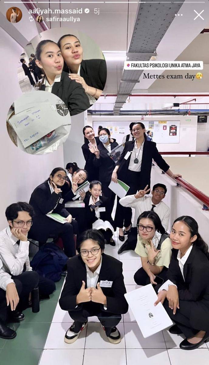 potret Aaliyah Massaid ikuti ujian di kampus (Instagram.com/aaliyah.massaid)