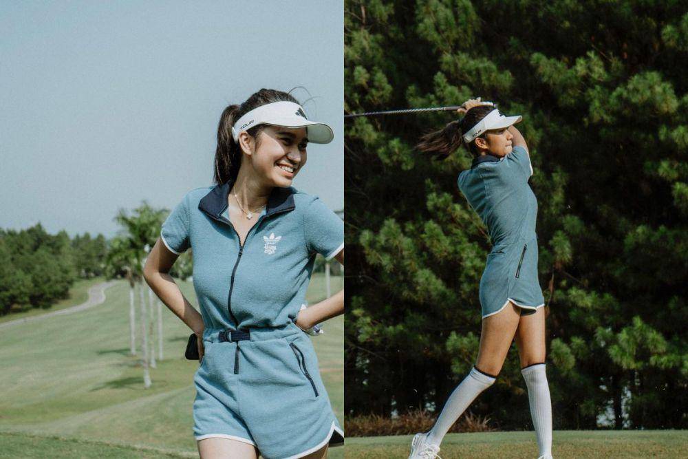 potret Azizah Salsha bermain golf (instagram.com/azizahsalsha_)