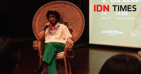 Kunto Aji dalam acara konferensi pers album Pengantar Purifikasi Pikir (IDN Times/Alfiana)
