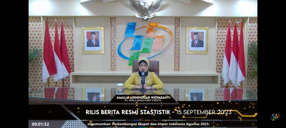 Plt. Kepala BPS Amalia Adininggar Widyasanti. (Youtube/BPS)