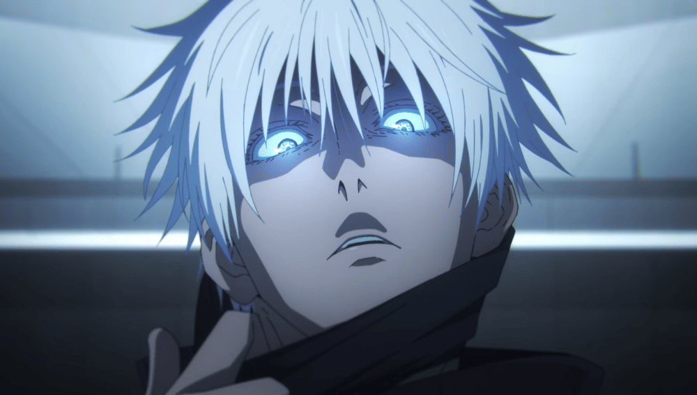Gojo membuka penutup matanya (dok. MAPPA/ Jujutsu Kaisen)