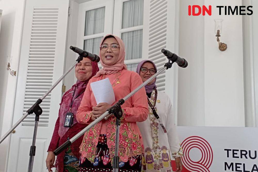 Jubir Satgas Pengendalian Pencemaran Udara Pemprov DKI, Ani Ruspitawati di Balai Kota, Jumat (15/9/2023). (IDN Times/Dini Suciatiningrum)