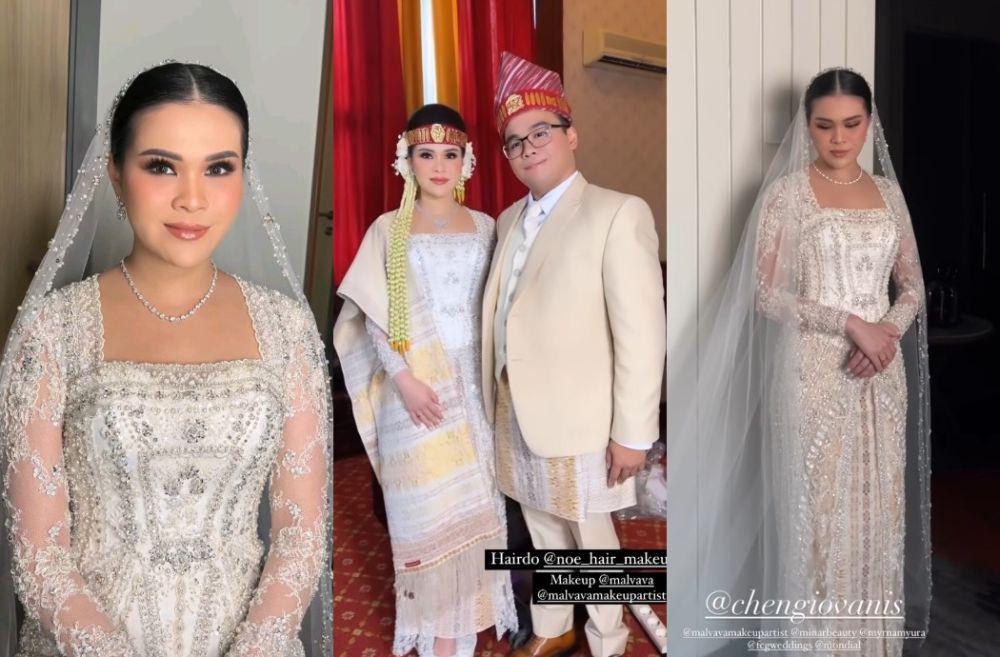 Kebaya dan Makeup Pemberkatan Nikah Menantu Hotman Paris, Kreasi Unik!