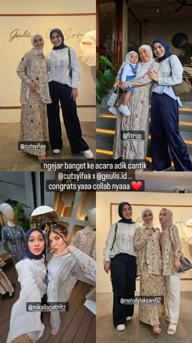 potret tamu artis di acara peluncuran koleksi terbaru Geulis x Cut Syifa (instagram.com/dianayulestari)