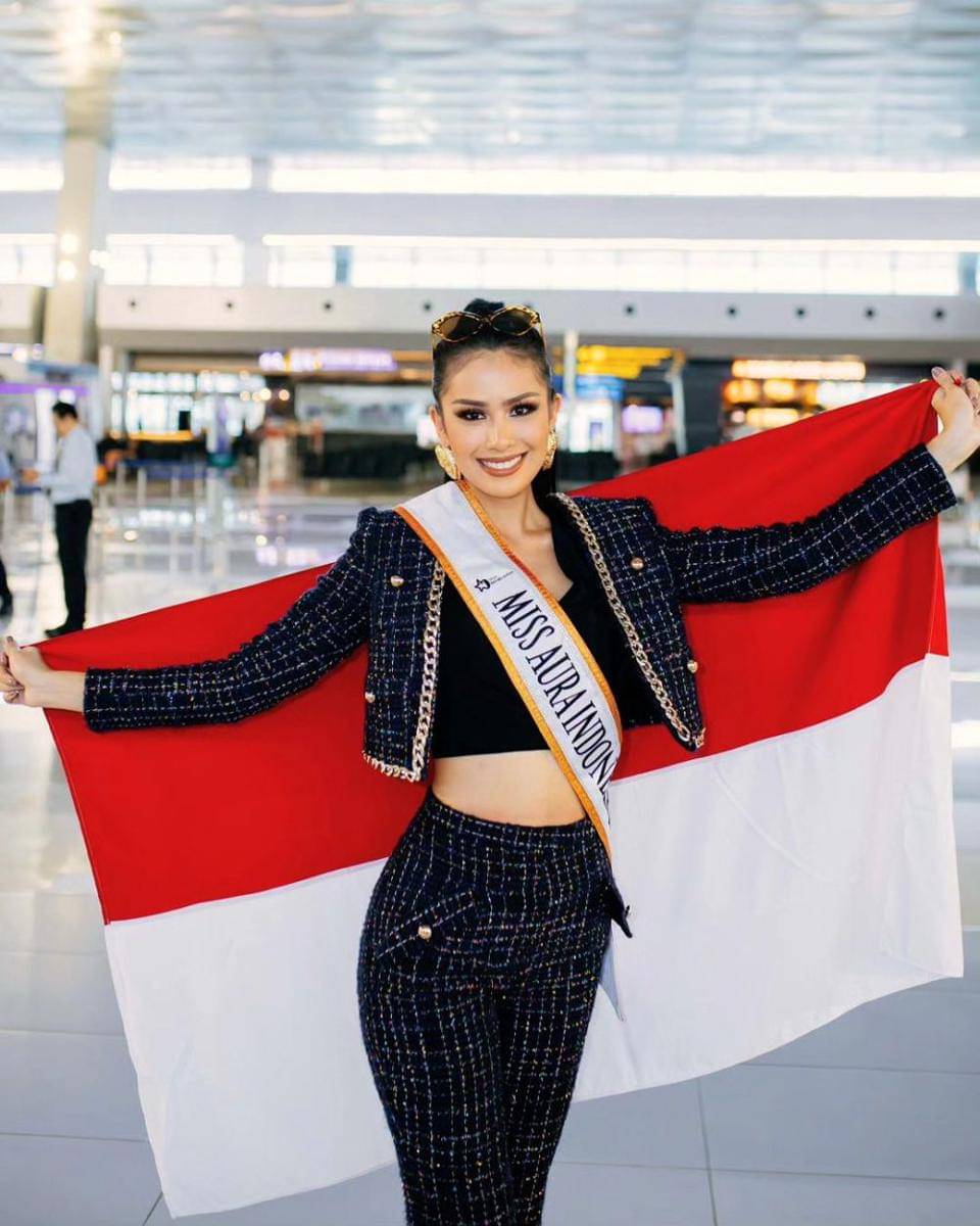 Potret Keberangkatan Sahida Sheik untuk Wakili Indonesia ke Ajang Miss Aura International 2023 (Instagram.com/yayasanduniamegabintang)