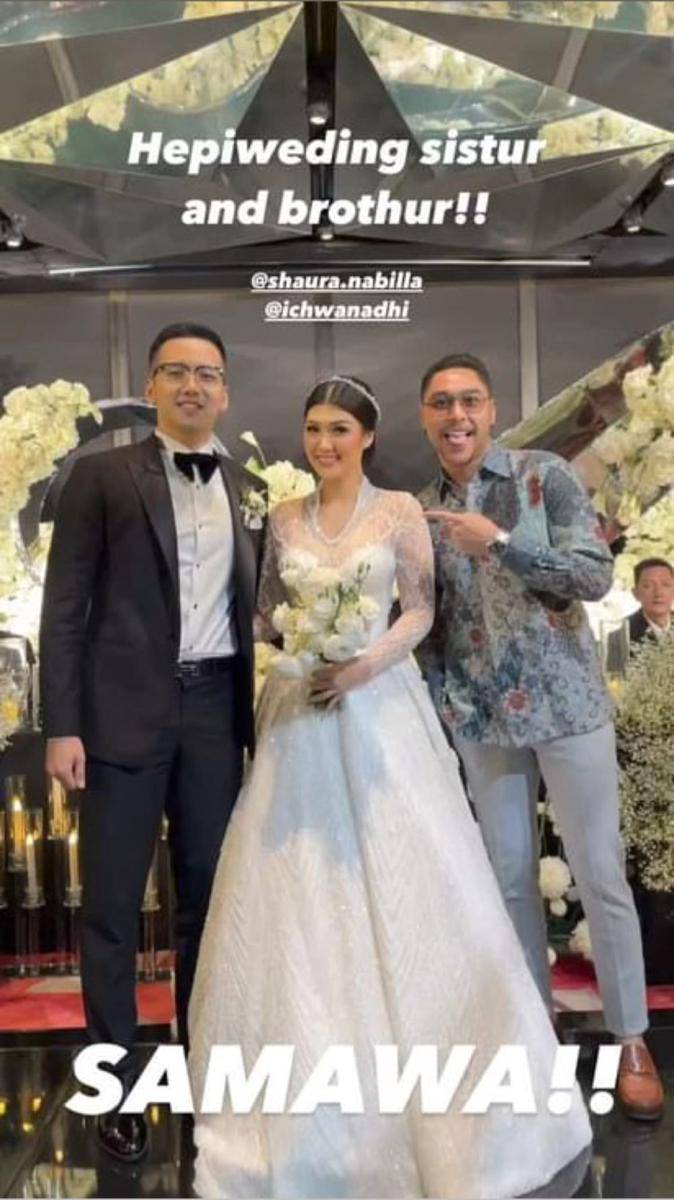 potret tamu artis hadiri resepsi Shaura Nabilla (instagram.com/krisjianabah)