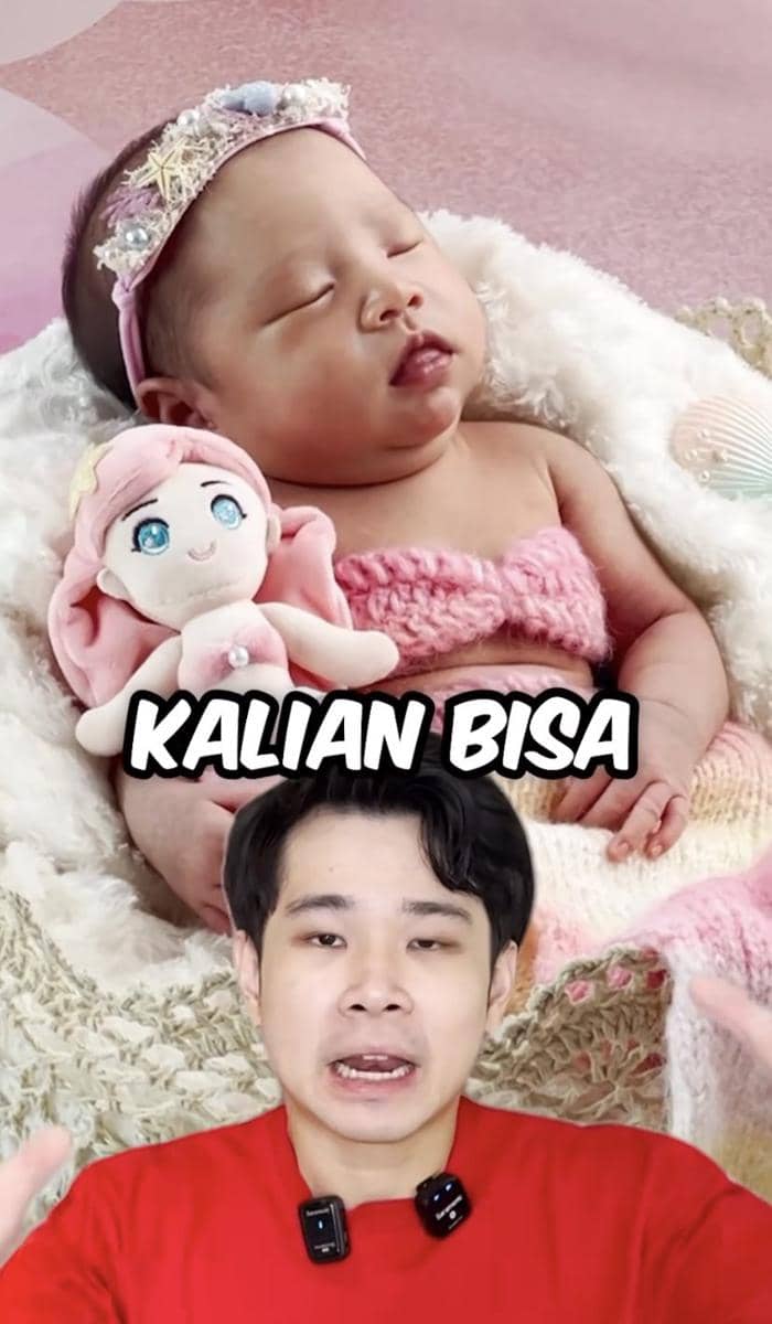 potret di balik newborn photoshoot Sophia, anak Jess No Limit (Instagram.com/jessnolimit)
