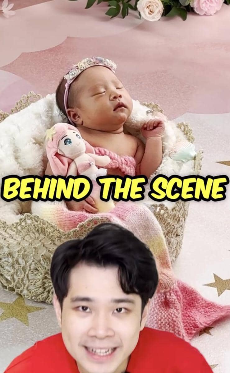 potret di balik newborn photoshoot Sophia, anak Jess No Limit (Instagram.com/jessnolimit)