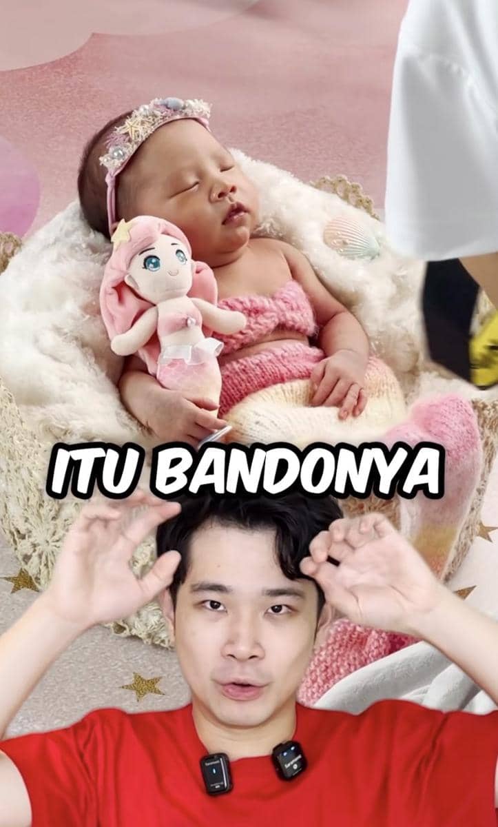 potret di balik newborn photoshoot Sophia, anak Jess No Limit (Instagram.com/jessnolimit)