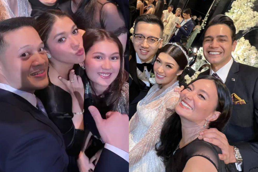 potret tamu artis hadiri resepsi Shaura Nabilla (instagram.com/hestiputri2380 | instagram.com/jonas.rivanno);