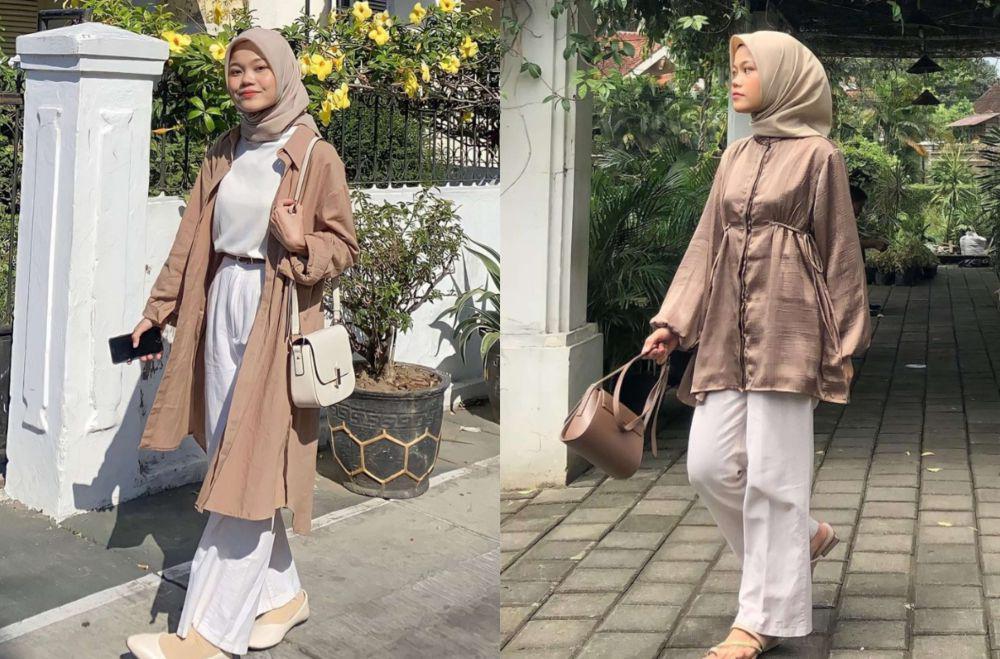 7 Referensi OOTD Earth Tone buat Kuliah ala Vidia Safa, Warm!