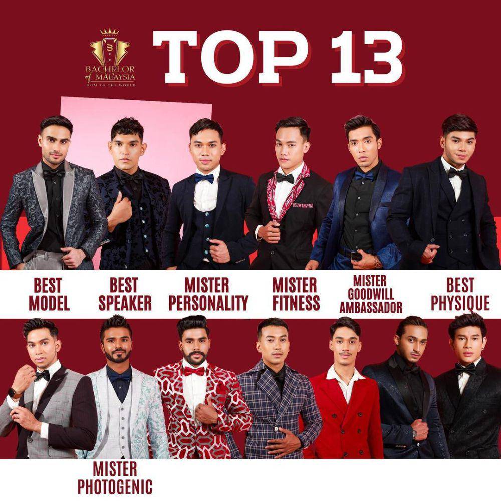 Top 13 Bachelor of Malaysia 2023 (instagram.com/bachelorofmalaysia)