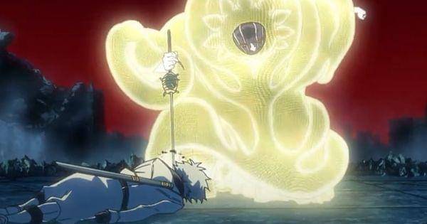 Mayuri menusuk pedangnya ke Hitsugaya  ( Dok. Pierrot / Bleach: Thousand-Year Blood War )